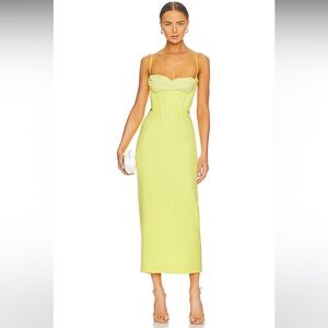 Bardot Martini Midi Dress in Limoncello